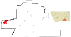 Location of Pryor, Montana