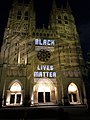 Image 30"Black Lives Matter" on the facade of the Washington National Cathedral, June 10, 2020 (from Black Lives Matter)