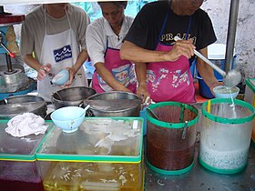 A stall selling cendol in Penang, Malaysia