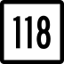 Route 118 marker