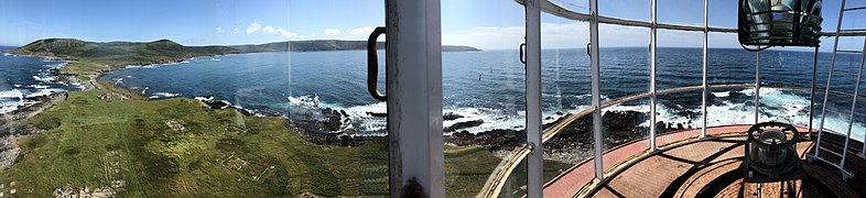 View from the Pointe Plate lighthouse on Langlade towards Miquelon