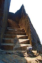 Hadsar fort Steps carved in stones