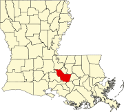 Map of Louisiana highlighting Iberville Parish.svg