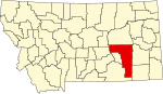 罗斯布德县在蒙大拿州的位置