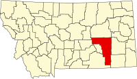 蒙大拿州罗斯巴德县地图