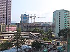 First phase in progress in June 2010, as viewed from Amoy Gardens.