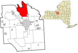 Location in Onondaga County and the state of New York.