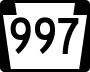 Pennsylvania Route 997 marker