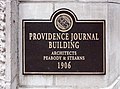Plaque on the Old Providence Journal Building