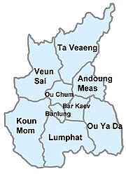 Location of Lumphat in Ratanakiri
