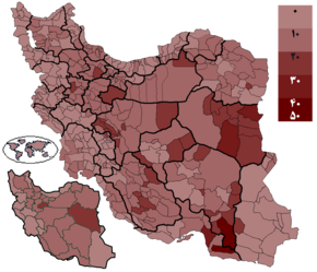 Votes received by Jalili per districts