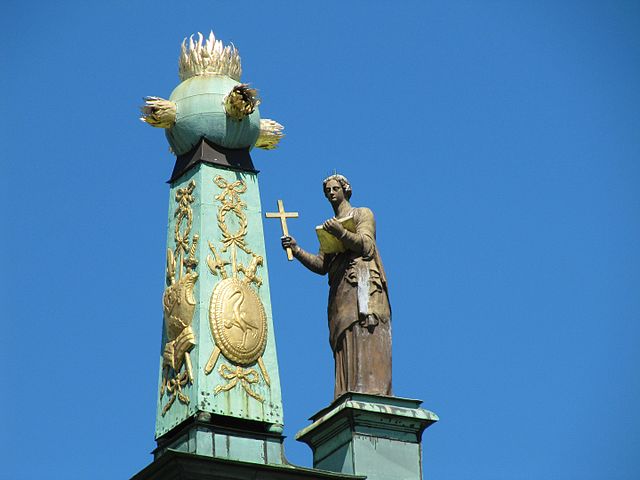 "Amor Dei" statue on the Riddarhuset roof