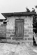 Toilet facility made of cement blocks