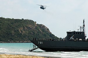 HTMS Mannok during a Cobra Gold 2010 non-combatant evacuation demonstration