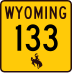 Wyoming Highway 133 marker