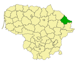 扎拉赛区在立陶宛的位置