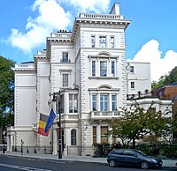 Original site of the hospital at 17 Grosvenor Crescent, now the Belgian Embassy