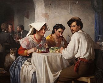 Carl Bloch: In a Roman Osteria, Danish National Gallery, 1866.