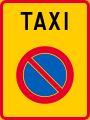 Taxi waiting zone (formerly used )