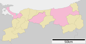 日本都道府縣內自治體位置圖/鳥取縣在山口县的位置