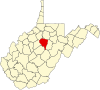 标示出刘易斯县位置的地图