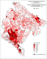 Montenegrin language in Montenegro by municipalities 2003