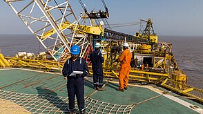 Sustainable Ship and Offshore Recycling Program team conducting safety inspections as part of safe recycling of offshore assets in Hong Kong Convention complaint yards in India