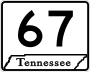 State Route 67 marker