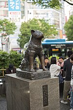 当前位于涩谷的第二代忠犬八公像