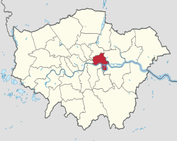 陶尔哈姆莱茨区在大伦敦的位置