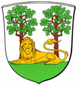 Arms of the Burgdorf district in Hanover, showing a lion couchant guardant (1940)