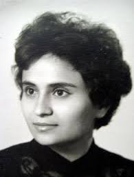 Black and white portrait of a young Bracha Serri, in her twenties