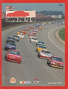 The 1989 Champion Spark Plug 400 program cover.