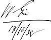 Varahagiri Venkata Giri's Signature in English.