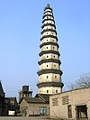 A white pagoda of hundreds years old in Hechuan city