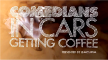 White block lettering of the show title, as if written in chalk, over a background of rich brown coffee with swirling milk