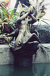 One of the promenade fountains by Rene Paul Chambellan at Rockefeller Center