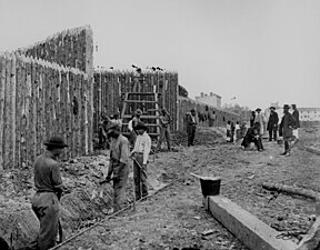 1861 barricades on Alexandria's Duke Street, erected to protect the Orange and Alexandria Railroad from Confederate cavalry