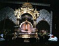 Statue of A. C. Bhaktivedanta Swami Prabhupada in July 1997.