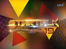 The show title is displayed on the center of the image. The texts "The Only Showbiz Authority 19" are seen below the show's title. The logo of GMA Network is displayed on the upper right side of the image.