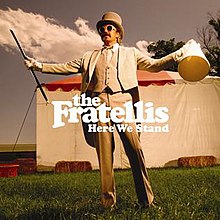 The cover consists of a ringmaster wearing a beige suit, top hat and sunglasses, holding a black cane and white megaphone while spreading his arms out. Behind the ringmaster is a circus tent, a mid-day blue sky with a white cloud, and a tree. Both the band's name and album title are superimposed on the ringmaster, colored in white.