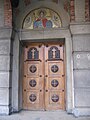 One of the entrance doors