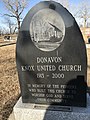 Knox United Church memorial near Donavon, Saskatchewan