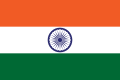 The Flag of India has the Ashoka Chakra at its center representing the Dharmachakra.[30]