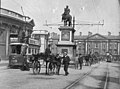 Electric trams, Dame Street, 1910