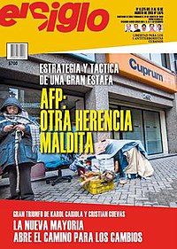 Front page of El Siglo's 9–15 August 2013 edition.