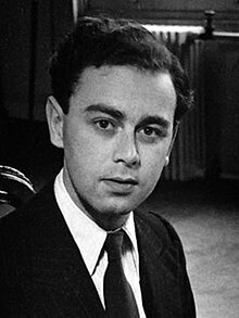 black-and-white portrait of a young man in a suit