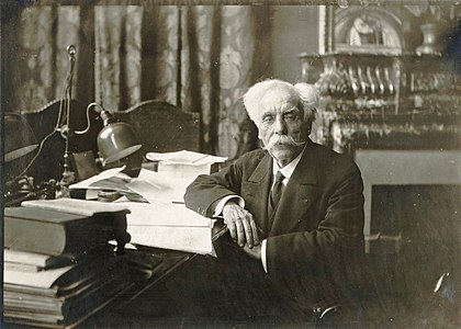 Fauré in the Director's Office at the Conservatoire, 1918