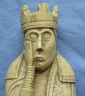 Detail of the Queen from the Lewis chessmen