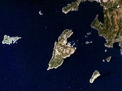 Satellite picture of the island
